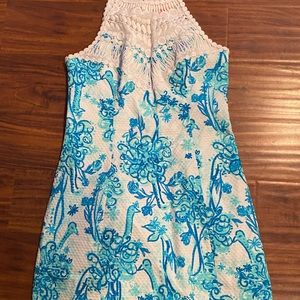 Lily Pulitzer Blue Ostrich Dress